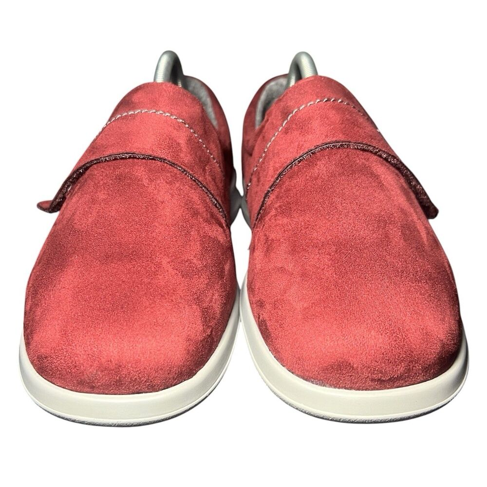 Cosyfeet Burgundy Red & Gray Slip Ons Extra Wide 6E Women’s Slipper Size 10